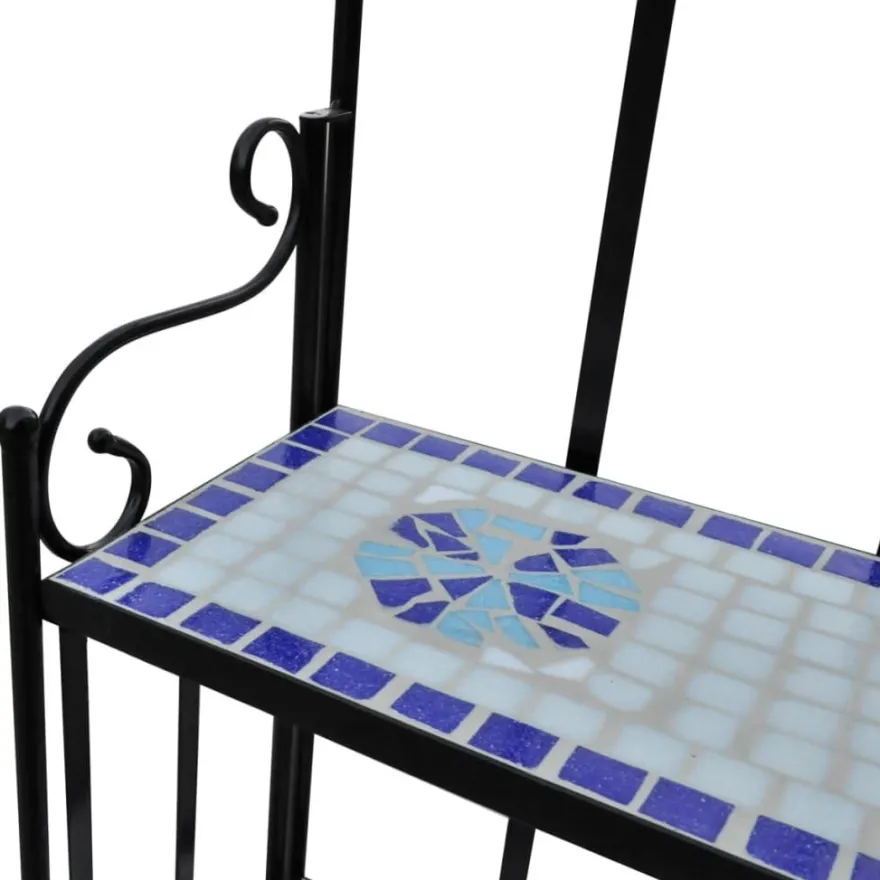 Kasvihylly mosaiikkikuvio sininen ja valkoinen