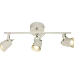 Kattospotti Aneta Lighting Metz suora, 3-osainen, valkoinen