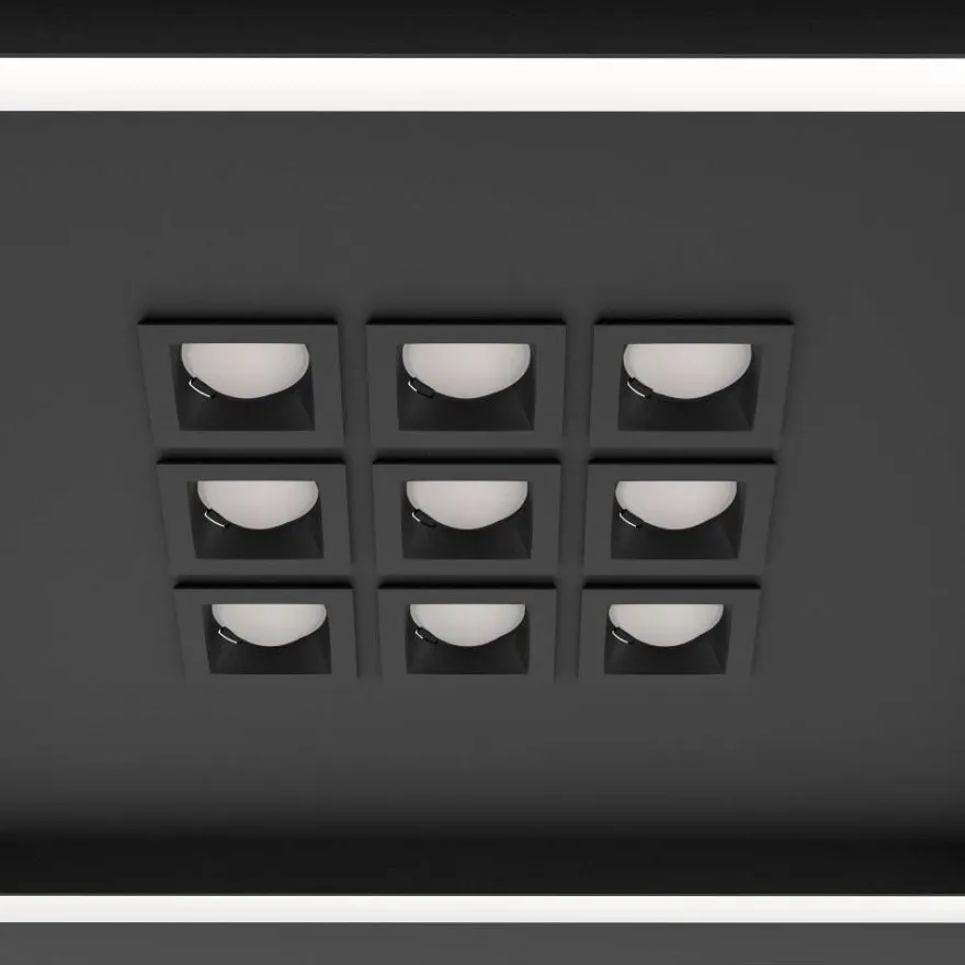Kattovalaisin Eglo Balazote LED CCT 36x36cm musta