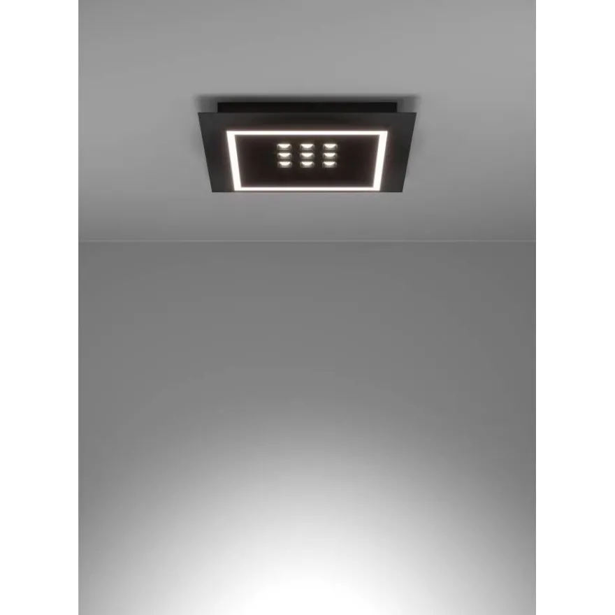 Kattovalaisin Eglo Balazote LED CCT 36x36cm musta
