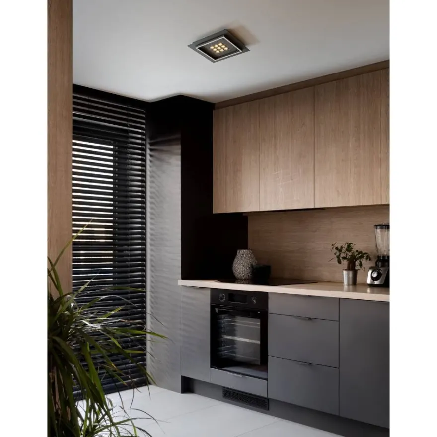 Kattovalaisin Eglo Balazote LED CCT 36x36cm musta