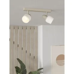 Kattovalaisin Eglo Corato, 2xE14, 18W, IP20, hiekka/valkoinen