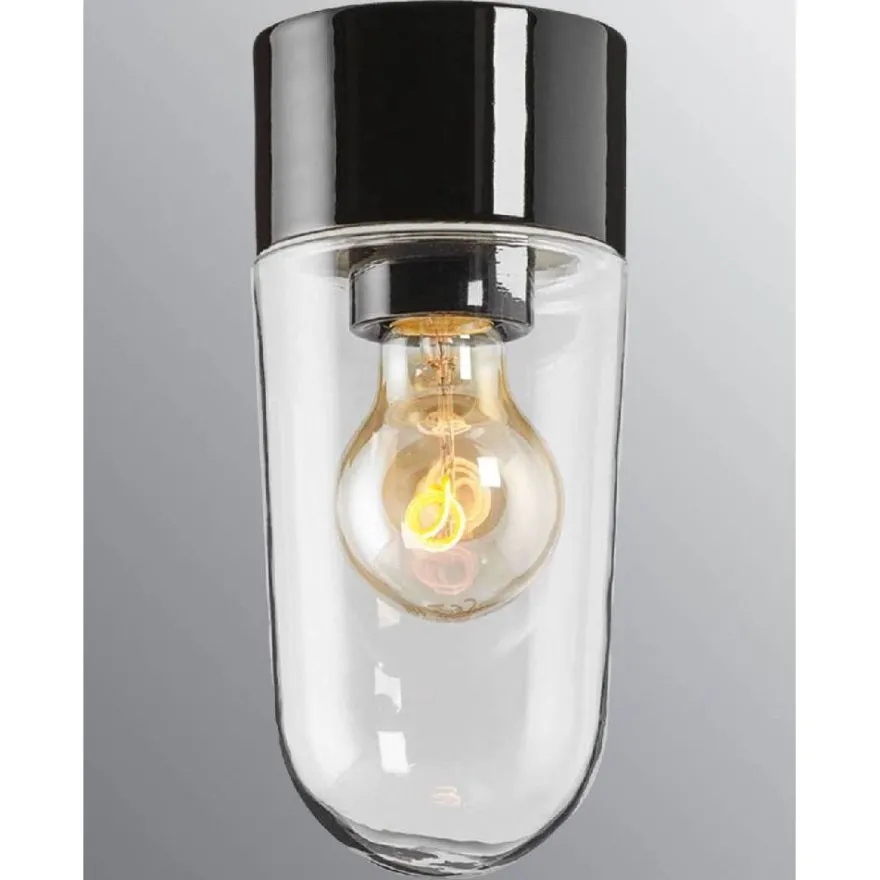 Kattovalaisin Ifö Electric Classic tallikuvulla, musta, kirkas kupu, IP54