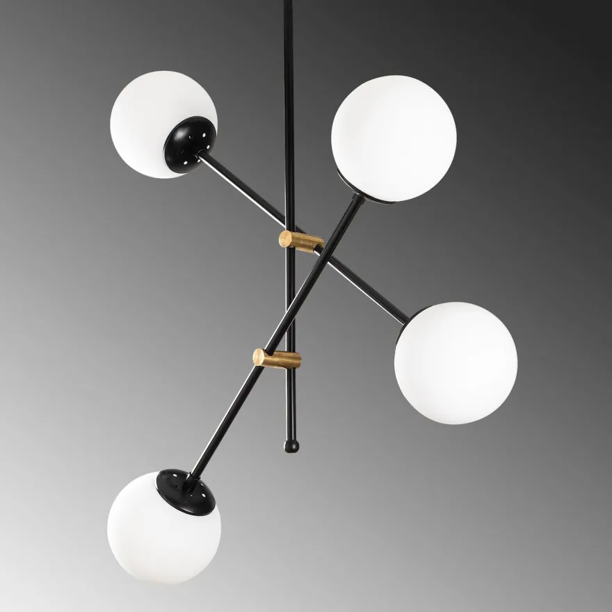 Kattovalaisin Linento Lighting Best, 4-osainen, musta