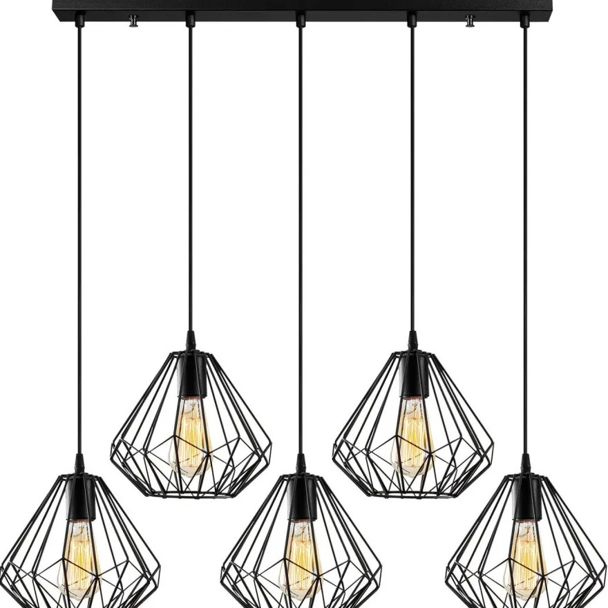 Kattovalaisin Linento Lighting Diamond, 5-osainen, musta
