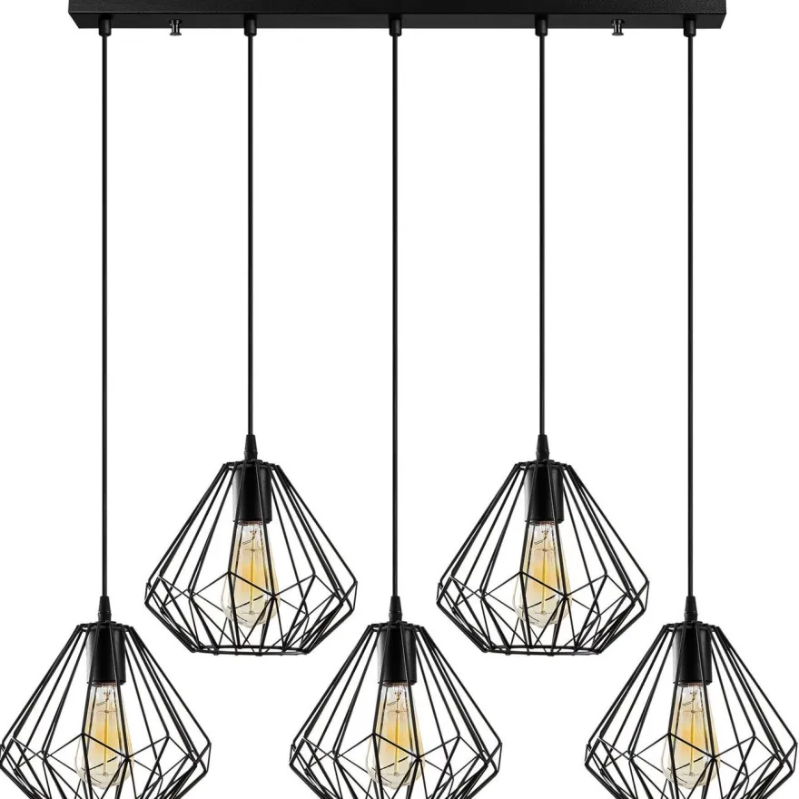 Kattovalaisin Linento Lighting Diamond, 5-osainen, musta