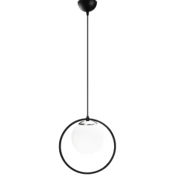 Kattovalaisin Linento Lighting Dolunay, musta/valkoinen