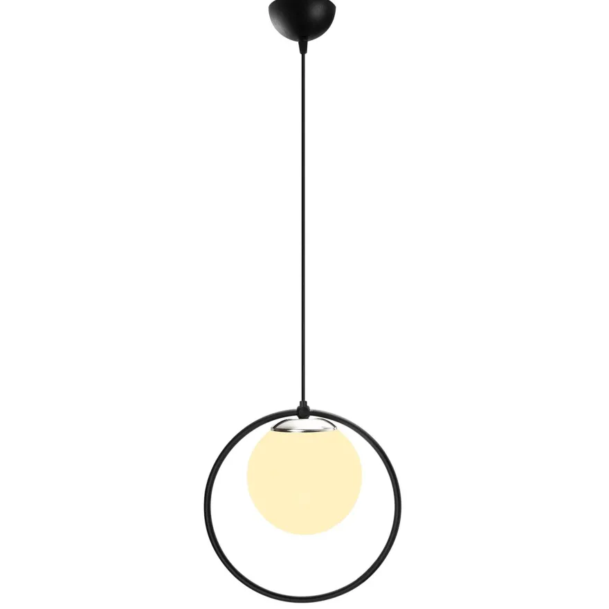 Kattovalaisin Linento Lighting Dolunay, musta/valkoinen