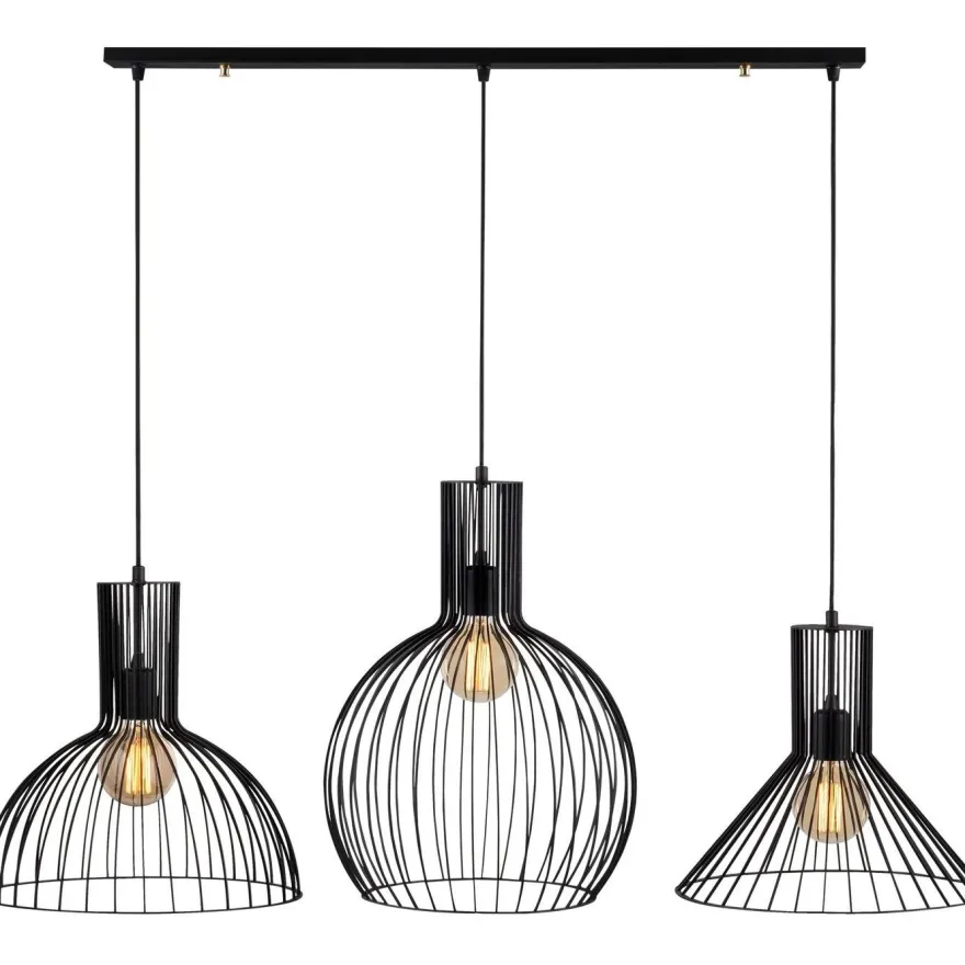Kattovalaisin Linento Lighting Fellini, 3-osainen, musta