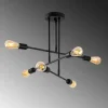 Kattovalaisin Linento Lighting Flower, 75x75cm, 6-osainen, musta