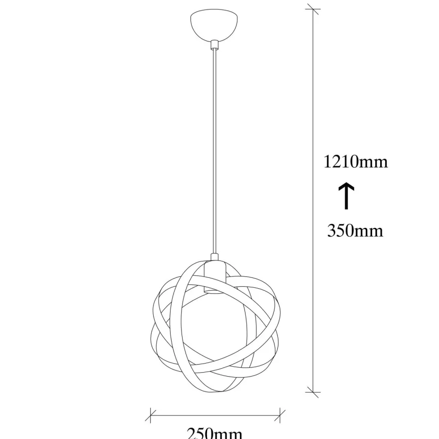 Kattovalaisin Linento Lighting Gezegen, musta/nikkeli
