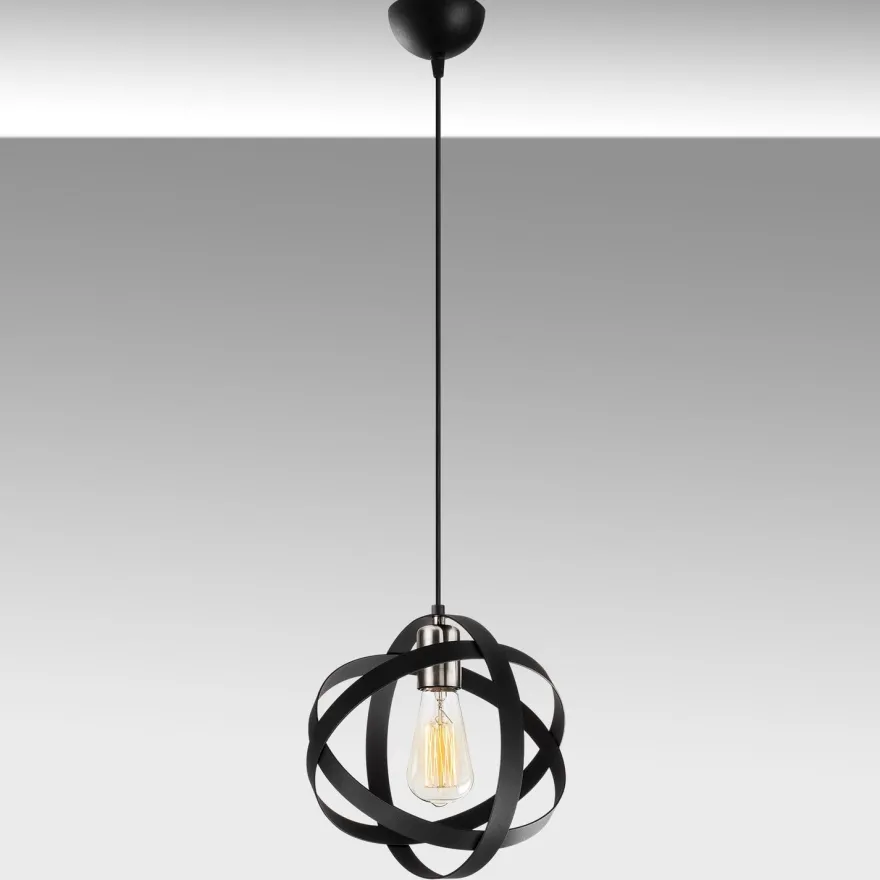 Kattovalaisin Linento Lighting Gezegen, musta/nikkeli