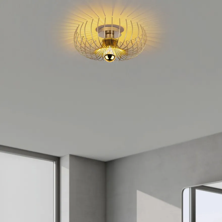 Kattovalaisin Linento Lighting Karsortel, Ø36cm, E27, max. 40W, IP20, kulta