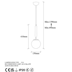 Kattovalaisin Linento Lighting King, Ø15cm, eri värejä