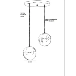 Kattovalaisin Linento Lighting Küre 87XX-2, 2-osainen