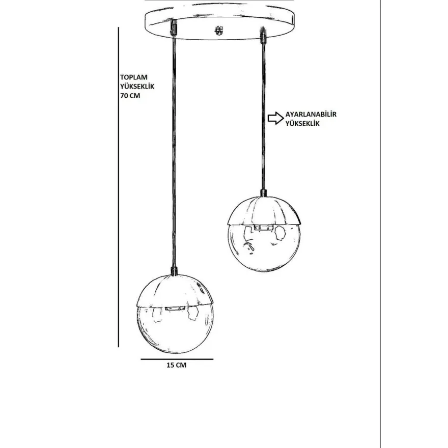 Kattovalaisin Linento Lighting Küre 87XX-2, 2-osainen