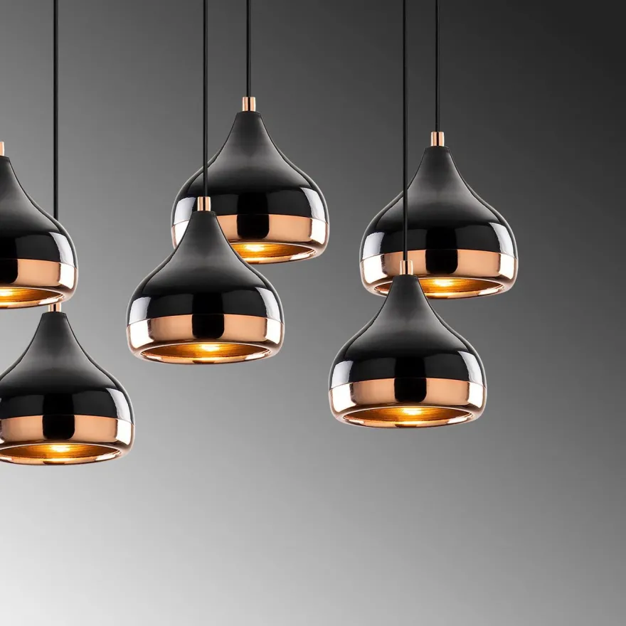 Kattovalaisin Linento Lighting Mint, 7-osainen, musta