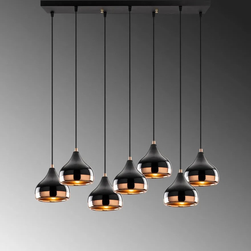 Kattovalaisin Linento Lighting Mint, 7-osainen, musta