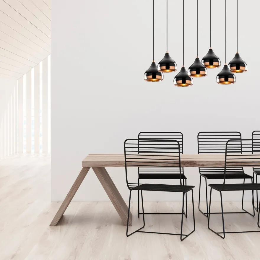 Kattovalaisin Linento Lighting Mint, 7-osainen, musta