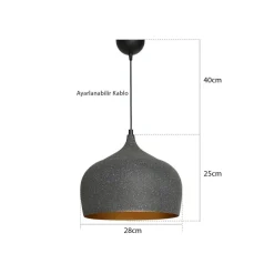 Kattovalaisin Linento Lighting YL549, Ø28cm, harmaa
