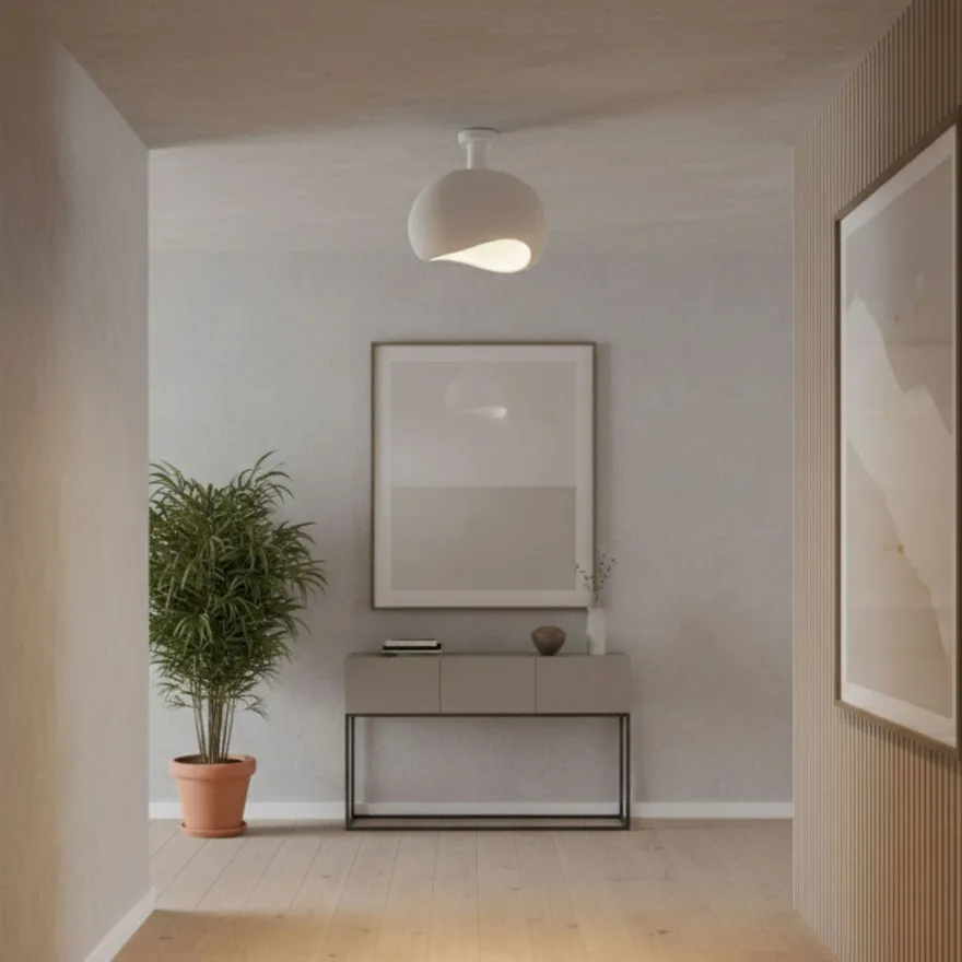 Kattovalaisin Linento Lighting Yontu valkoinen