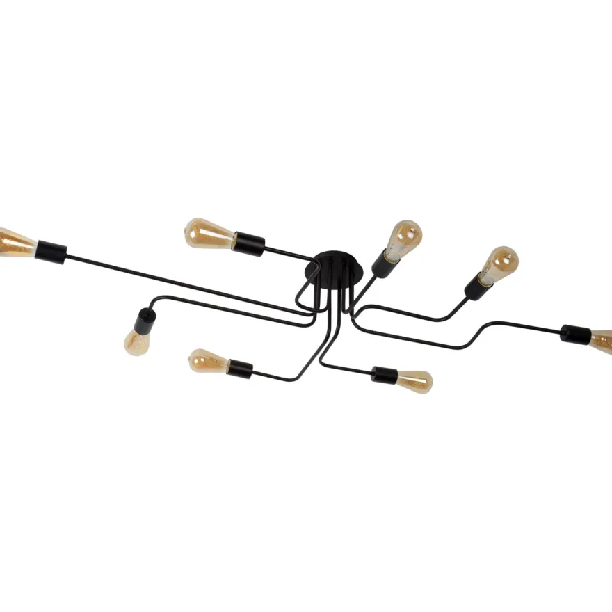 Kattovalaisin Lucide Lester, 80x150x20 cm, musta