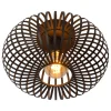 Kattovalaisin Lucide Manuela, Ø40cm, 60W, himmennettävä, musta
