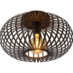 Kattovalaisin Lucide Manuela, Ø40cm, 60W, himmennettävä, musta