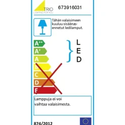 Kattovalaisin Trio Gale LED, 60 cm, mattavalkoinen