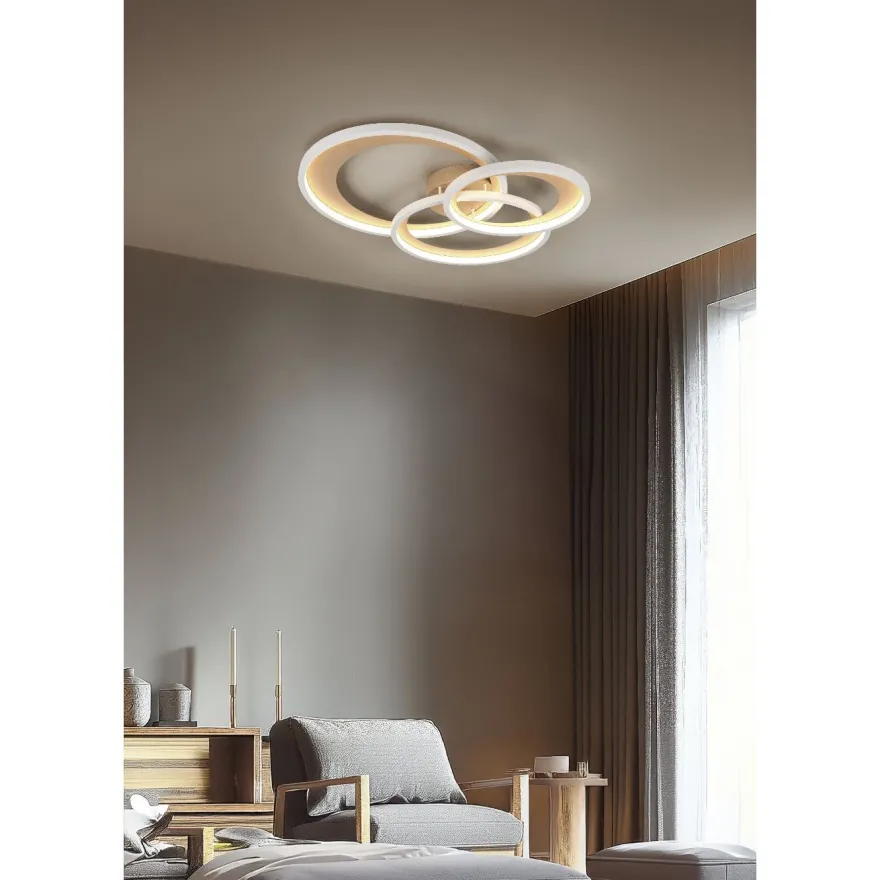 Kattovalaisin Trio Granada, LED, 3-osainen, 71cm, kahvi
