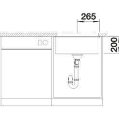 Keittiöallas Blanco Etagon 500-U, 530x460mm, silgranit, altakiinnitettävä, eri värejä