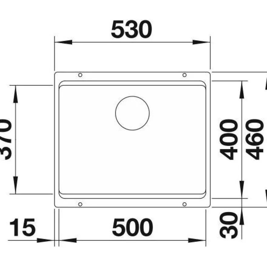 Keittiöallas Blanco Etagon 500-U, 530x460mm, silgranit, altakiinnitettävä, eri värejä