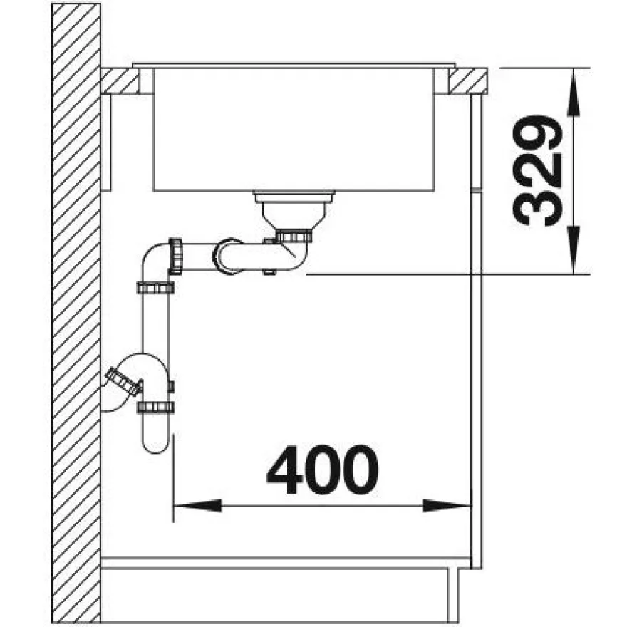 Keittiöallas Blanco Sona 8 S, 1160x500mm, silgranit, eri värejä