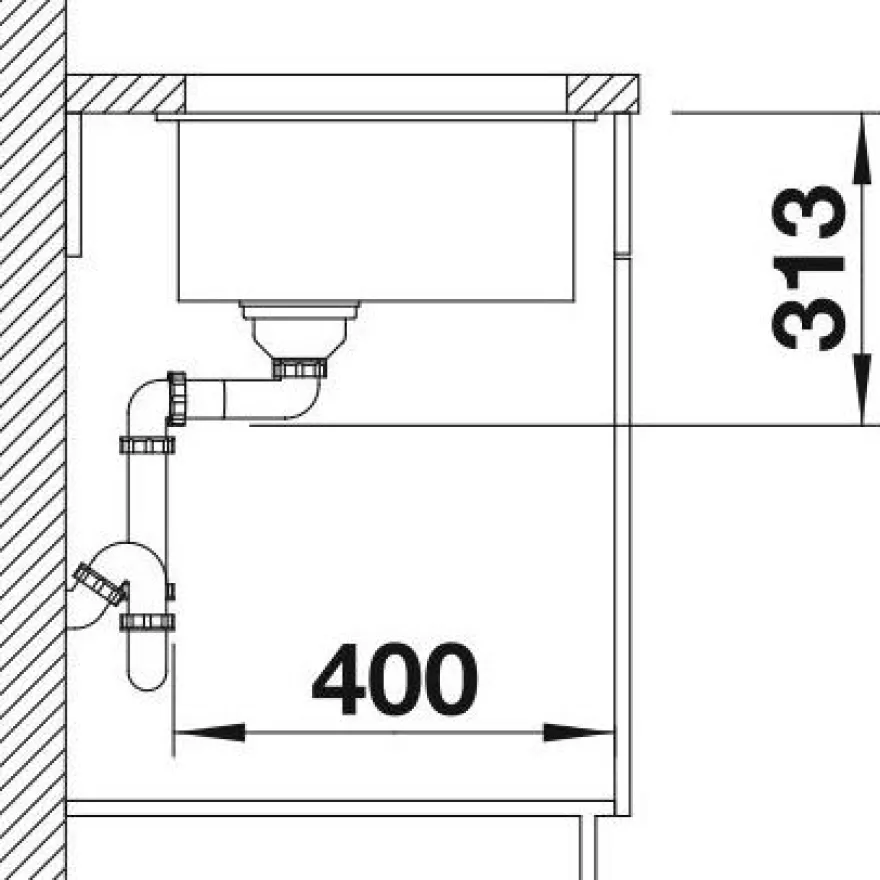 Keittiöallas Blanco Subline 320-U, 350x460mm, silgranit, altakiinnitettävä, eri värejä