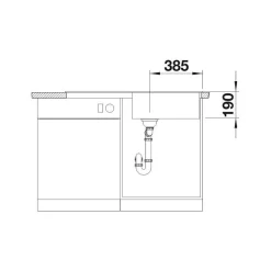 Keittiöallas Blanco Zia XL 6 S 1000x500mm silgranit