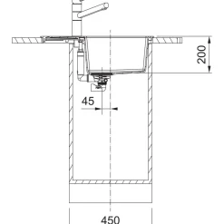 Keittiöallas Franke Sirius S2D 611-62, 620x500mm, Tectonite, valkoinen