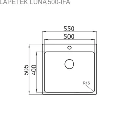 Keittiöallas Lapetek Luna-X 500-IFA + Lino-A -hana, rst