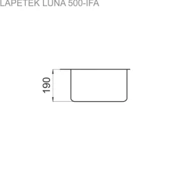 Keittiöallas Lapetek Luna-X 500-IFA + Lino-A -hana, rst