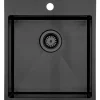 Keittiöallas Lavabo Kubus 440 Soft Shadow, 395x400mm, ruostumaton teräs PVD, musta kromi