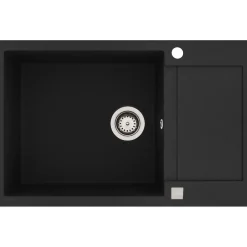 Keittiöallas Lavabo Saturn 790, 780x500 mm, komposiitti, mattamusta, eri värejä