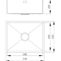 Keittiöallas Nordic Tech Edge 500 X, 540x440mm, rst