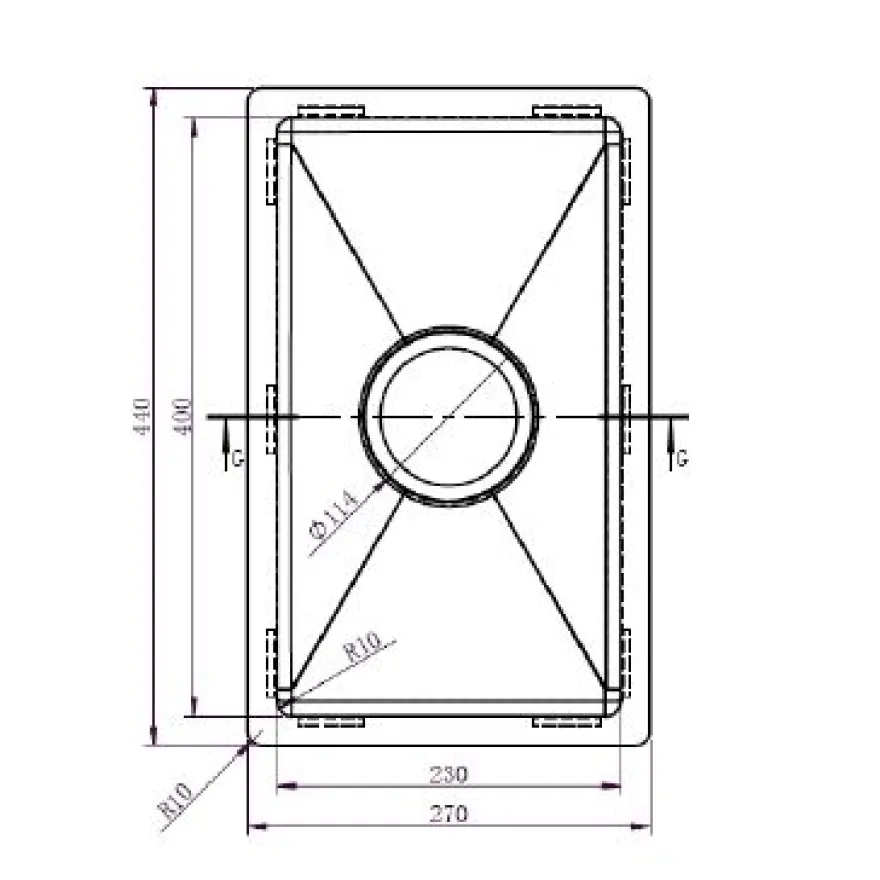 Keittiöallas Nordic Tech Radius 230 X, 279x500mm, rst