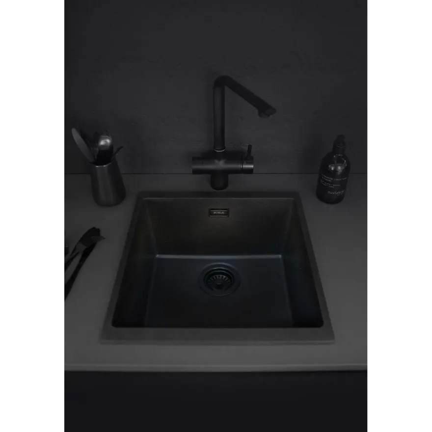 Keittiöallas Stala Essent CEG-E40B, 430x460cm, komposiitti, musta