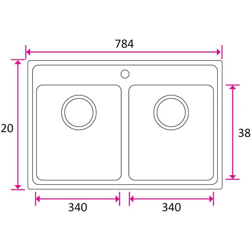 Keittiöallas Stala ONE-T34-34, 520 x 784 mm, rst, Verkkokaupan poistotuote