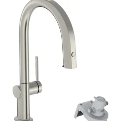 Keittiöhana Hansgrohe Aqittura M91 FilterSystem 210, ulosvedettävä juoksuputki 1jet, ruostumaton teräs