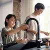 Keittiöhana Hansgrohe Aqittura M91 SodaSystem 210, ulosvedettävä juoksuputki 1jet, sBox, setti, mattamusta