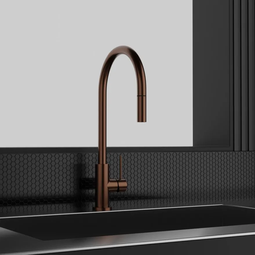 Keittiöhana Scandtap Steel Accent Amber, kupari