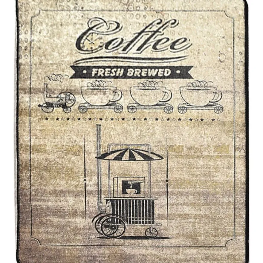 Keittiön matto Linento Coffee Store, 80x150cm, beige