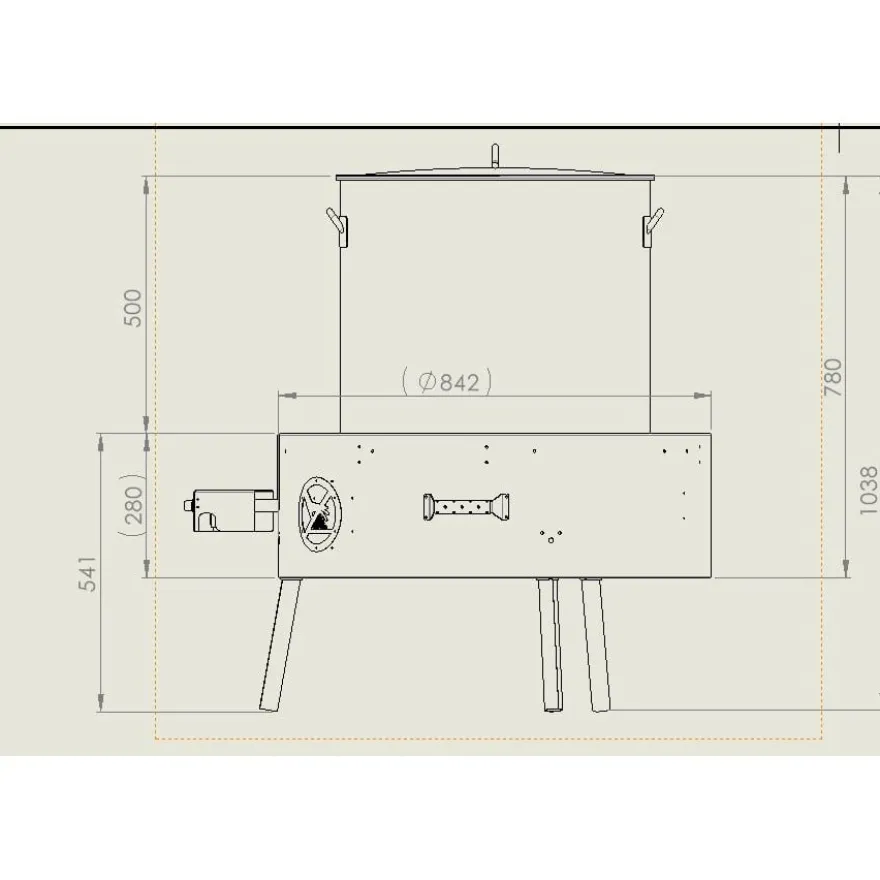 Keittokattila GrillSymbol, Soup Station 160 litraa, kaasu