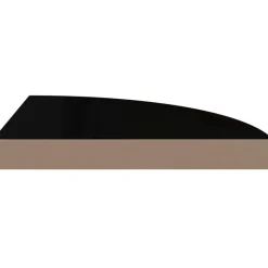 Kelluva kulmahylly korkeakiilto musta 35x35x3,8 cm mdf